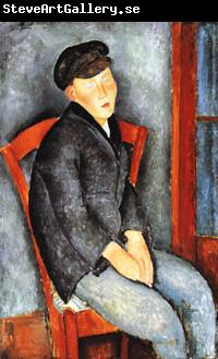 Amedeo Modigliani Young Seated Boy with Cap